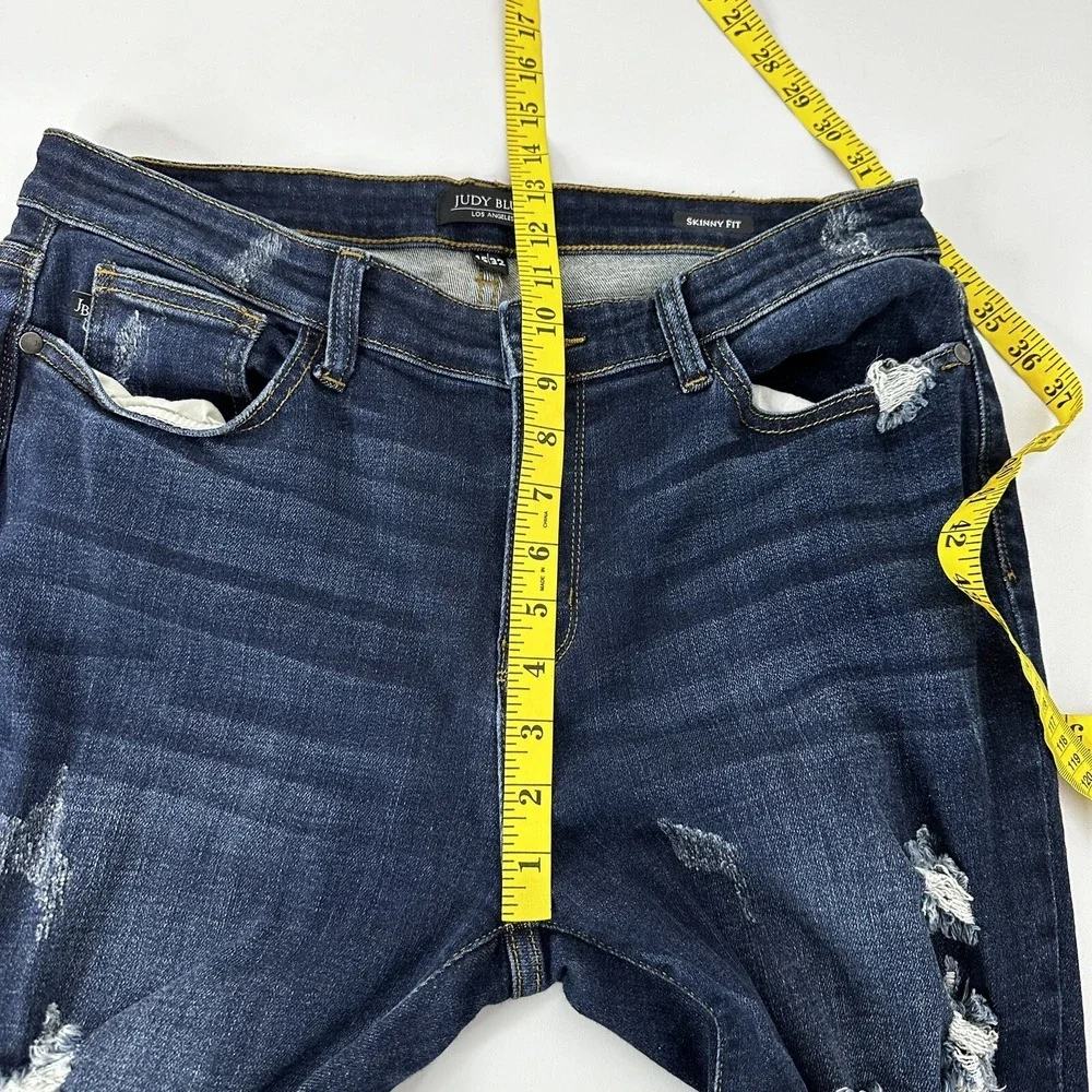Judy Blue Jeans Womens Size 32‎ Skinny Dark Wash High Rise Comfort Stretch